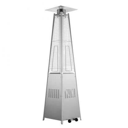 PYRAMID SQUARE - 48,000 BTU VEVOR Propane Patio Heater with Wheels, 84.25" Tall