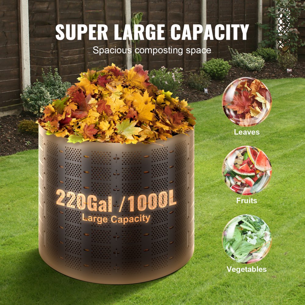 335*90cm - 220 Gallon Expandable Compost Bin with Air Circulation