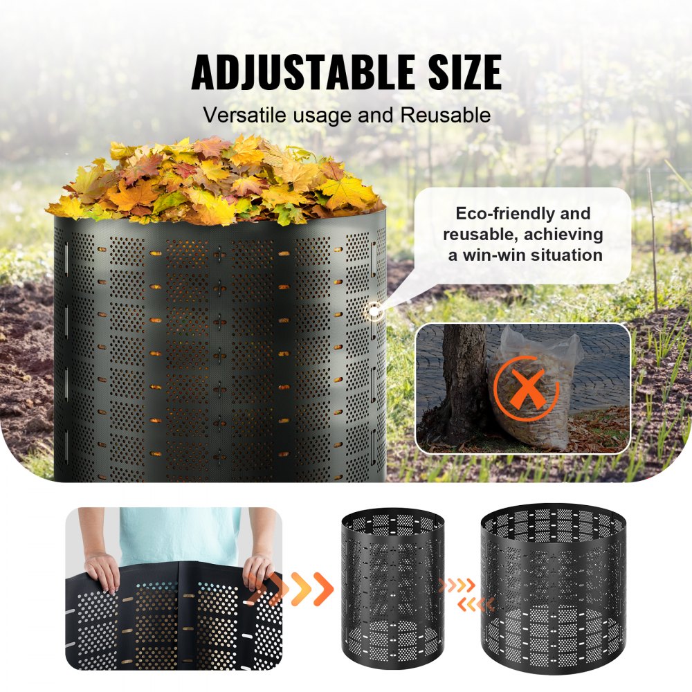 335*90cm - 220 Gallon Expandable Compost Bin with Air Circulation