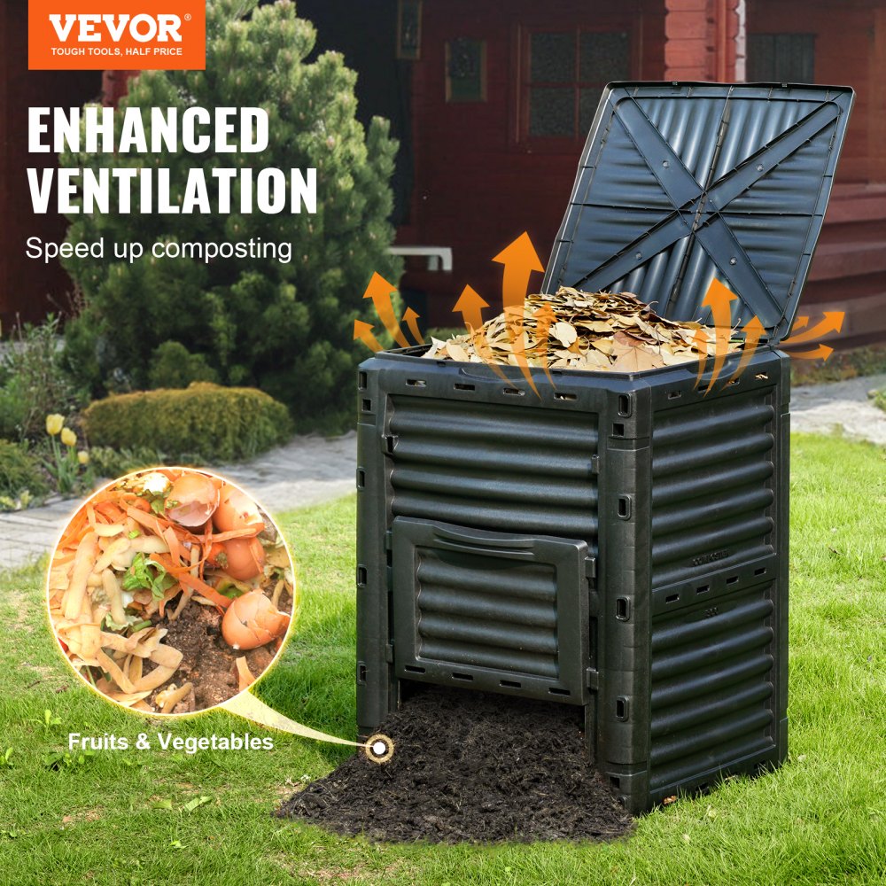 XDB-431 - 80 Gallon BPA-Free Compost Bin with Ventilation and Easy Access