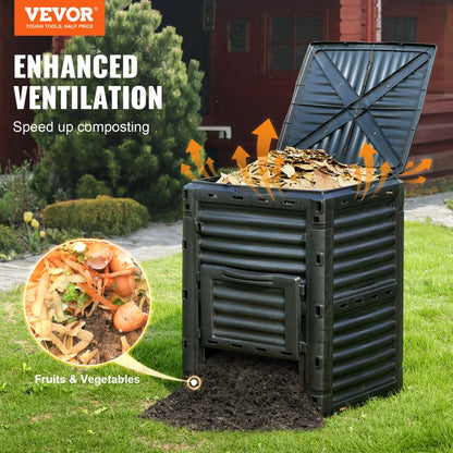 XDB-431 - 80 Gallon BPA-Free Compost Bin with Ventilation and Easy Access