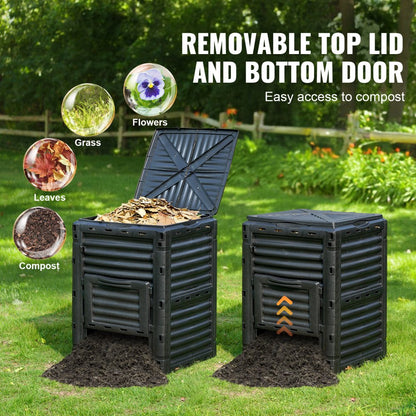 XDB-431 - 80 Gallon BPA-Free Compost Bin with Ventilation and Easy Access