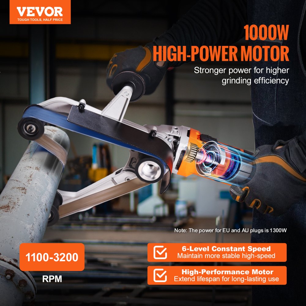 S1P-HJ2501-H - 1000W VEVOR Pipe Polisher for Rust-Free Metal Finishing