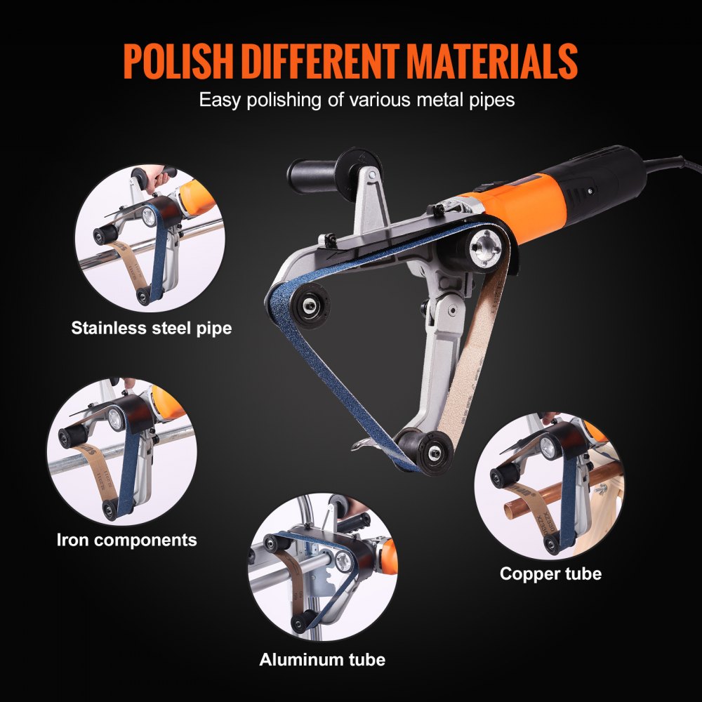 S1P-HJ2501-H - 1000W VEVOR Pipe Polisher for Rust-Free Metal Finishing