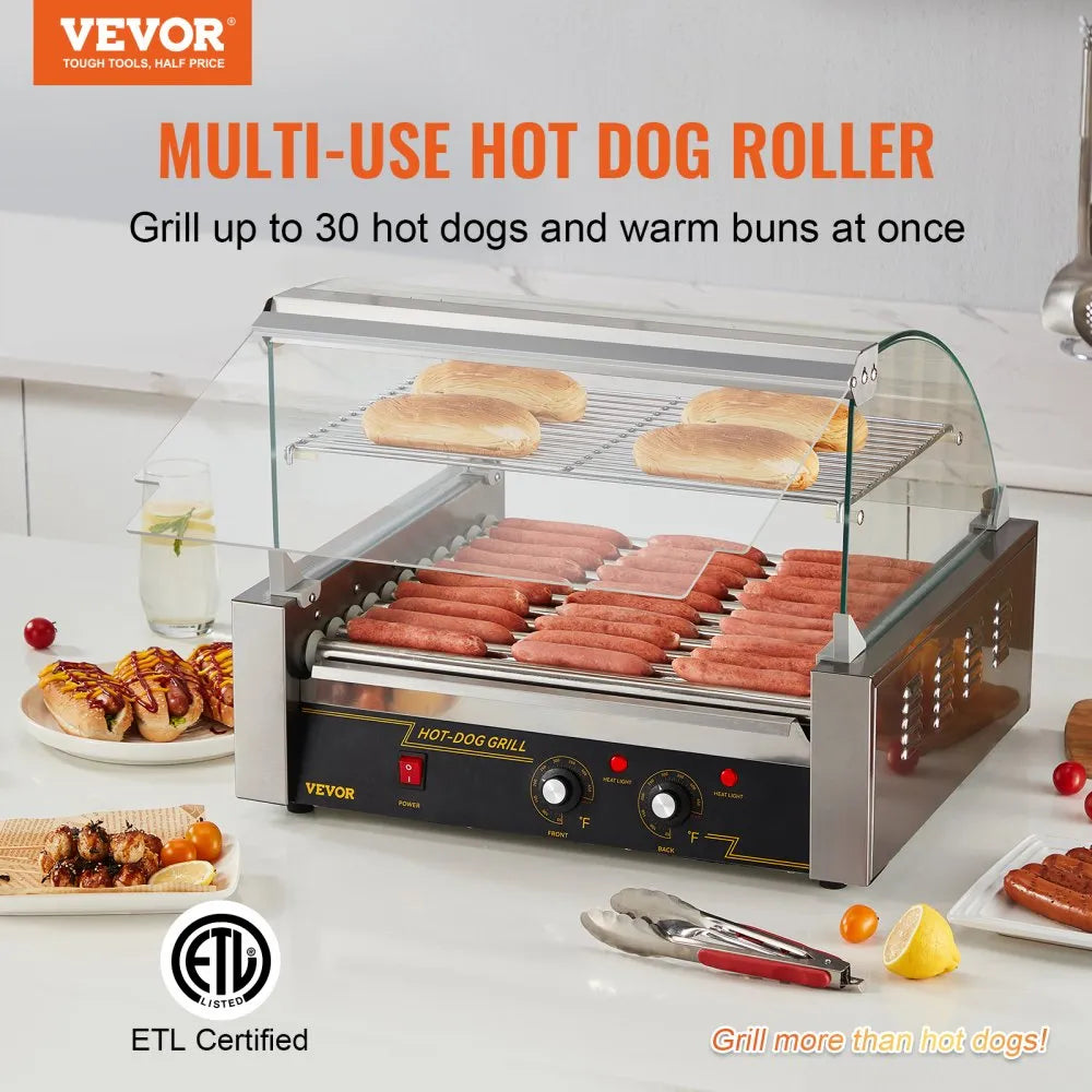 SC-11XD - Stainless Steel Hot Dog Roller Cooks 30 in 15 Minutes