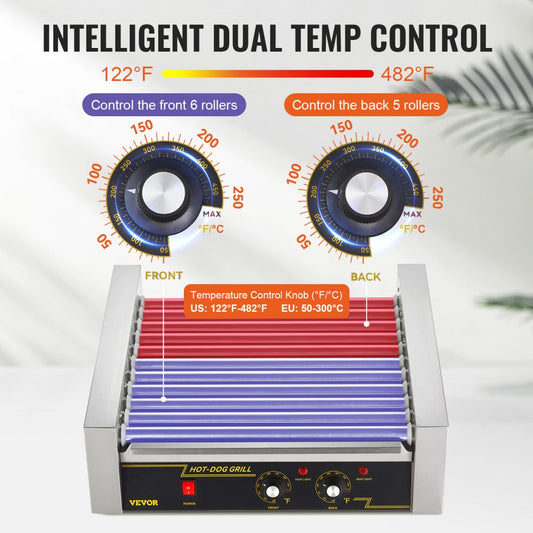 SC-11XD - Stainless Steel Hot Dog Roller Cooks 30 in 15 Minutes