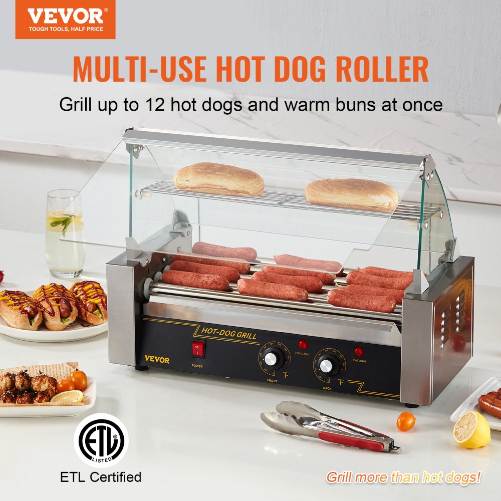 SC-5XD - Durable Stainless Steel Hot Dog Roller with Dual Temperature Control