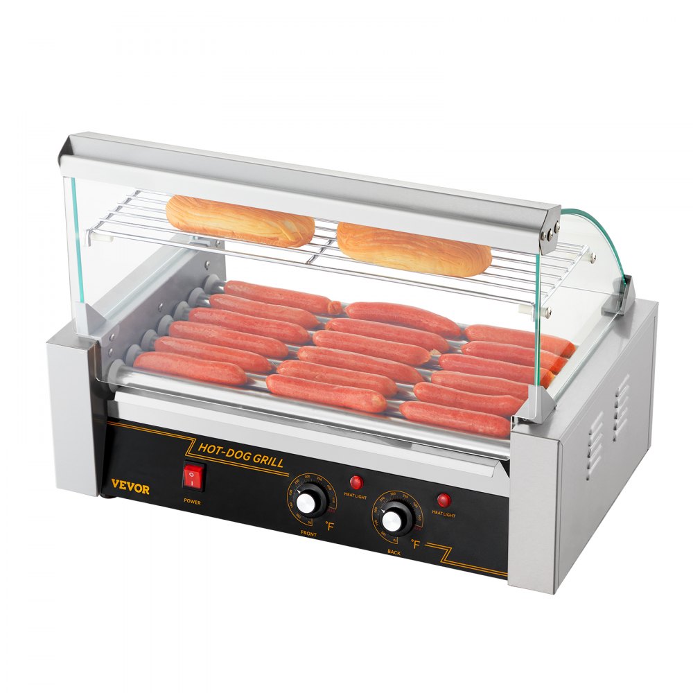 SC-7XD - 18 Hot Dog Capacity Stainless Roller with Dual Temperature Control