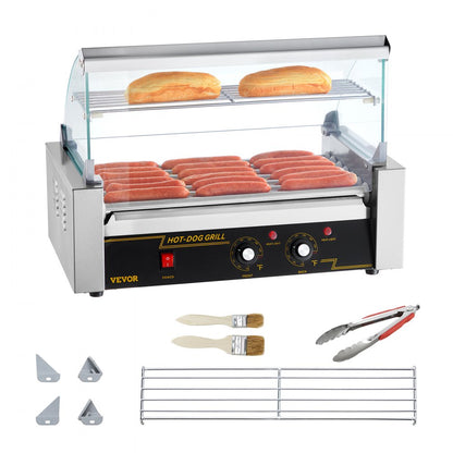 SC-7XD - 18 Hot Dog Capacity Stainless Roller with Dual Temperature Control