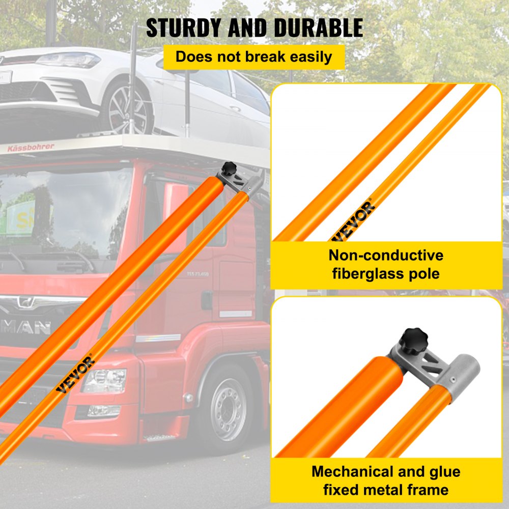 15FT HEIGHT STICK - Lightweight Fiberglass Measuring Stick with Carrying Bag
