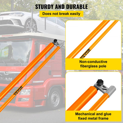 15FT HEIGHT STICK - Lightweight Fiberglass Measuring Stick with Carrying Bag