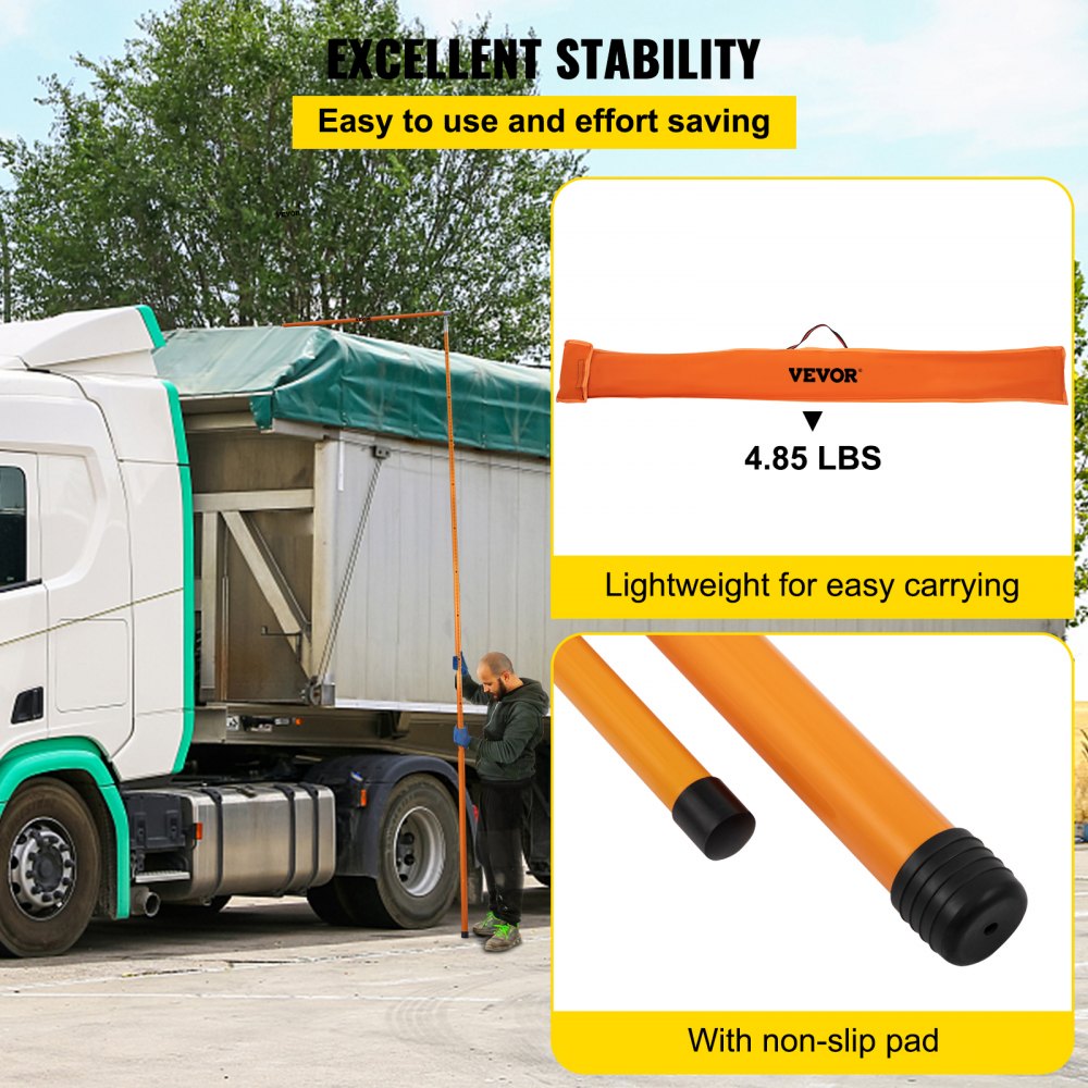 15FT HEIGHT STICK - Lightweight Fiberglass Measuring Stick with Carrying Bag