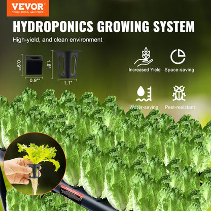 VV2-72W - 72-Site Hydroponic System, Durable PVC, Space-Saving Design
