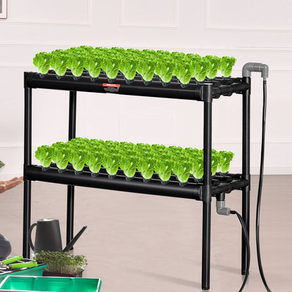 VV2-72W - 72-Site Hydroponic System, Durable PVC, Space-Saving Design