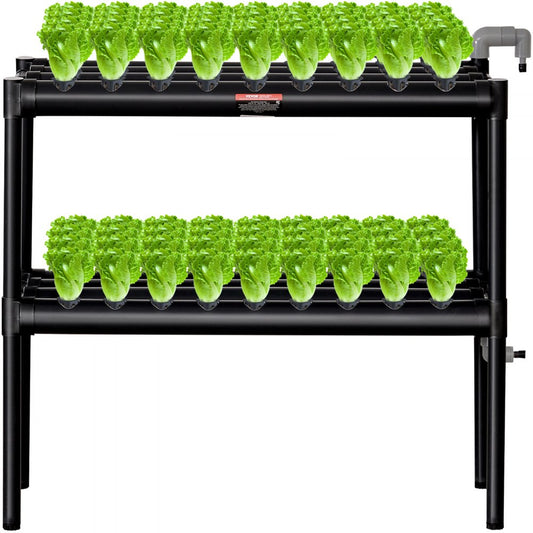 VV2-72W - 72-Site Hydroponic System, Durable PVC, Space-Saving Design