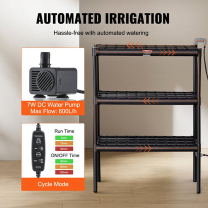 VV3-108W Hydroponics System - 108 Sites, 3-Layer Indoor Garden Kit