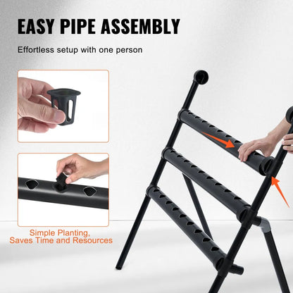 VVGrey4-36 - 36-Site 4-Layer Hydroponics System for Indoor Gardens