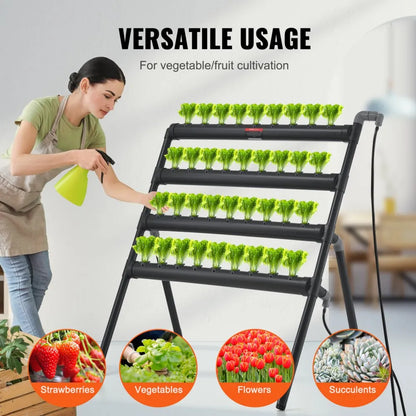 VVGrey4-36 - 36-Site 4-Layer Hydroponics System for Indoor Gardens