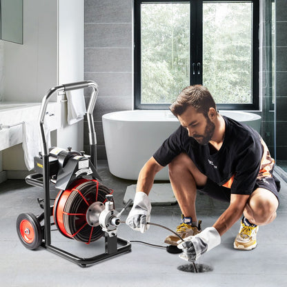 D1000 - 100FT Electric Drain Auger with Kink-Resistant Cable