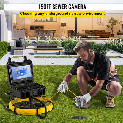 010661582246 - 150FT Pipeline Inspection Camera with 9" Monitor & DVR Function