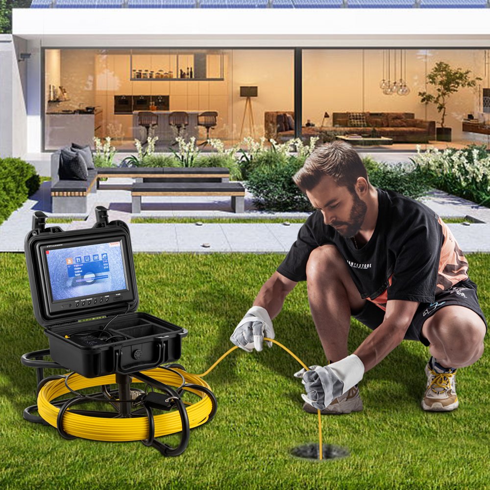 010661582246 - 150FT Pipeline Inspection Camera with 9" Monitor & DVR Function
