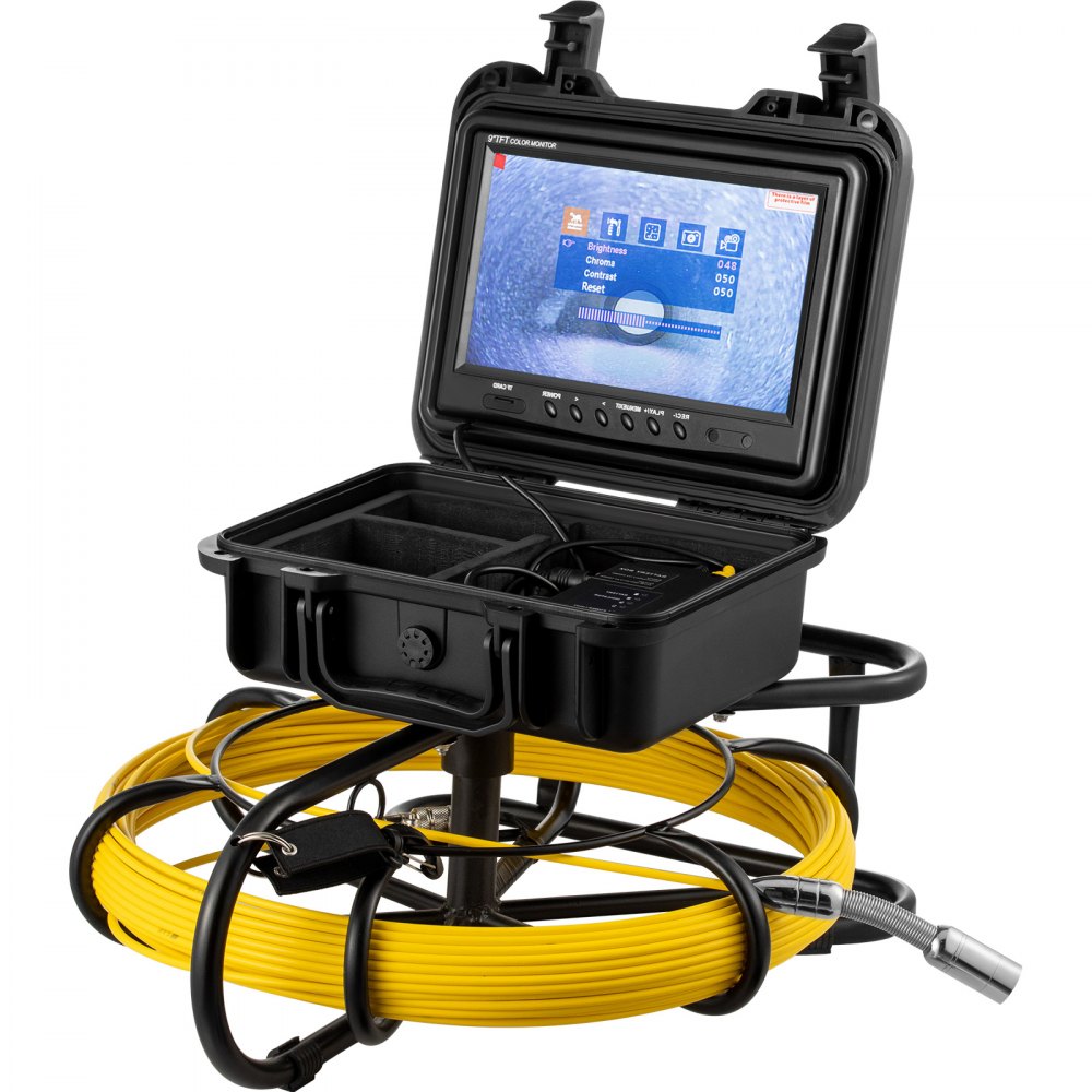 010661582246 - 150FT Pipeline Inspection Camera with 9" Monitor & DVR Function