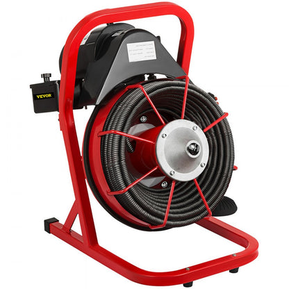 010443390946 - VEVOR 50' Electric Drain Auger with 4 Cutters for Heavy-Duty Clogs