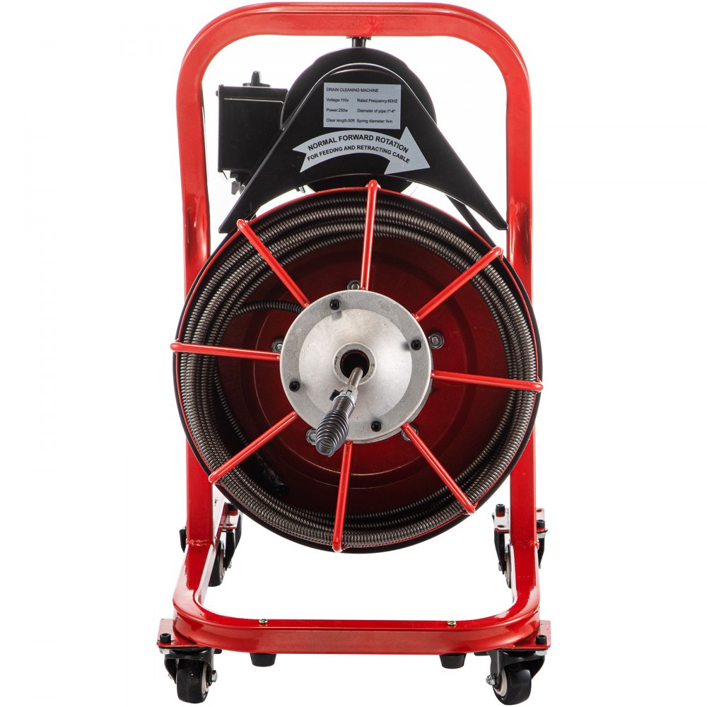 010613527801 - VEVOR 75' Electric Drain Auger with Versatile Cutters