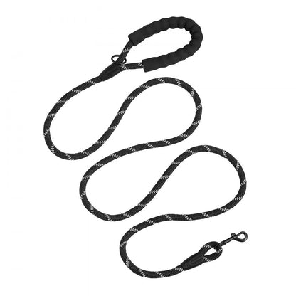 CWS-12mm-6FT - Durable 6ft Nylon Dog Leash with Comfortable Handle & Waste Bag Holder