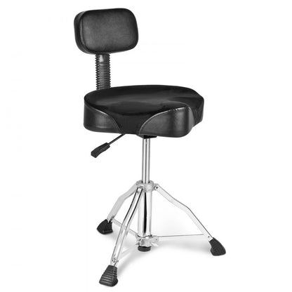 ADT-50K - Adjustable VEVOR Drum Throne with Backrest, 19.3-25.2 in, 500 lbs Capacity