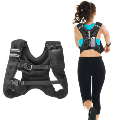 JS-VEST005-1 - 12lb Neoprene Weighted Vest with Pockets & Adjustable Fit