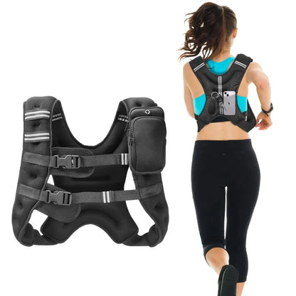 JS-VEST005-2 - Adjustable 16lb Neoprene Weighted Vest with Pockets