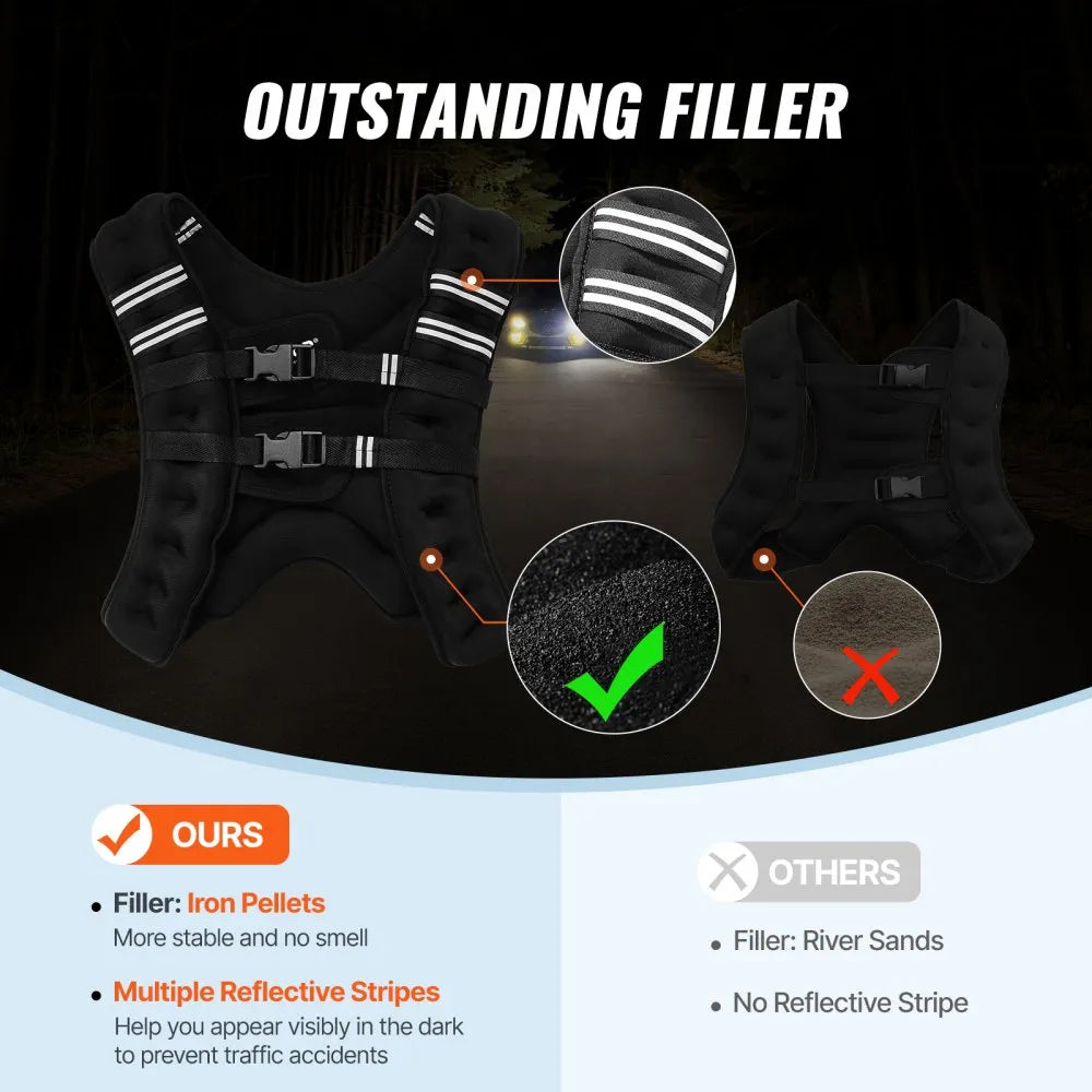 JS-VEST005-3 - Breathable Weighted Vest with Pockets for Custom Fit