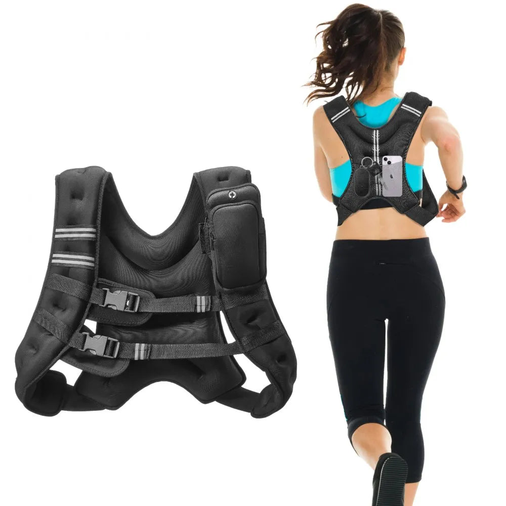 JS-VEST005-3 - Breathable Weighted Vest with Pockets for Custom Fit
