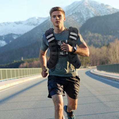 JS-VEST005-4 - Comfortable 30lb Neoprene Weighted Vest with Detachable Pockets