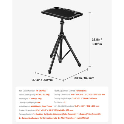 TY-DNJ007 - Adjustable Fitness Desk for Indoor Bikes & Workstations