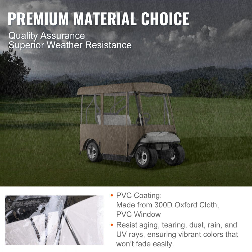 010969049626 - Waterproof 4-Person Golf Cart Cover, 78.7in x 43.3in, Durable Design