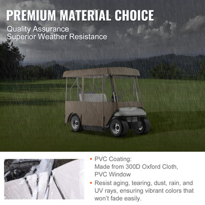 010969049626 - Waterproof 4-Person Golf Cart Cover, 78.7in x 43.3in, Durable Design