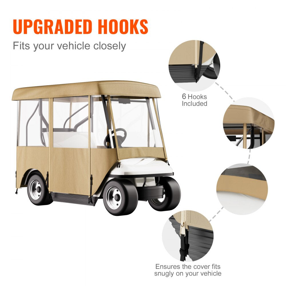 010969049626 - Waterproof 4-Person Golf Cart Cover, 78.7in x 43.3in, Durable Design