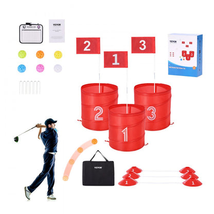 PGK-D39 - 3-Hole Portable Backyard Golf Game for Families & Friends
