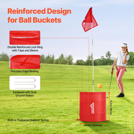 PGK-D41 - 9-Hole Portable Backyard Golf Game Set for Family Fun
