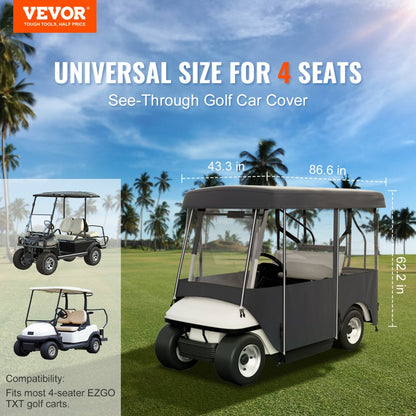 010774751669 - VEVOR 86" Golf Cart Cover for 4-Passenger Models
