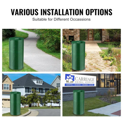 HBD008-4 - 11.5-Gallon Weather-Resistant Dog Waste Bin with Lid