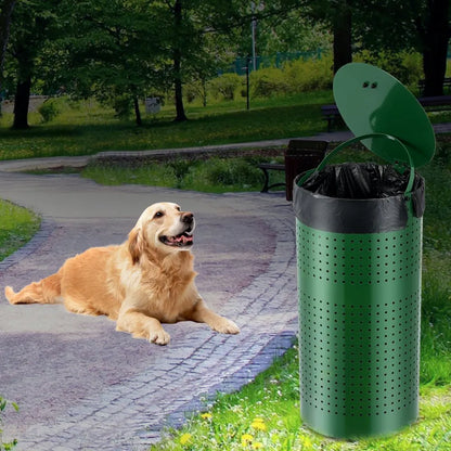 HBD008-4 - 11.5-Gallon Weather-Resistant Dog Waste Bin with Lid