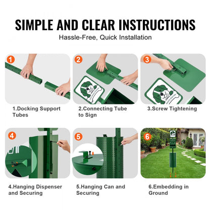 HBD008-2 Green 11.5-Gallon Dog Waste Station with 600 Bags Included