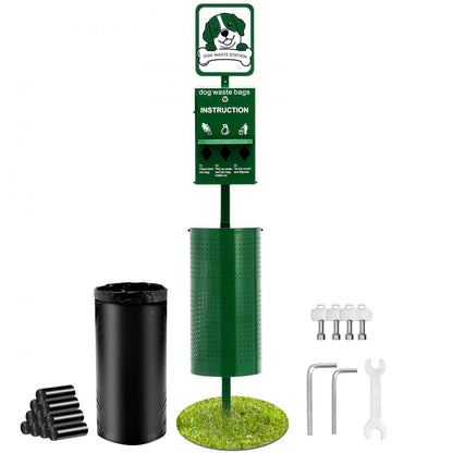 HBD008-2 Green 11.5-Gallon Dog Waste Station with 600 Bags Included