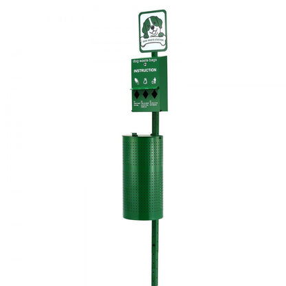 HBD008-2 Green 11.5-Gallon Dog Waste Station with 600 Bags Included