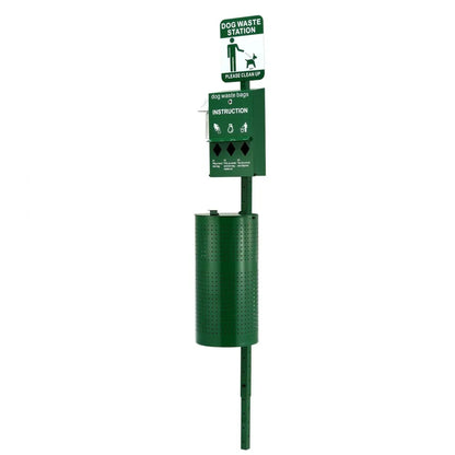 HBD008-1 - 11.5-Gallon Green Dog Waste Station with 600 Bags