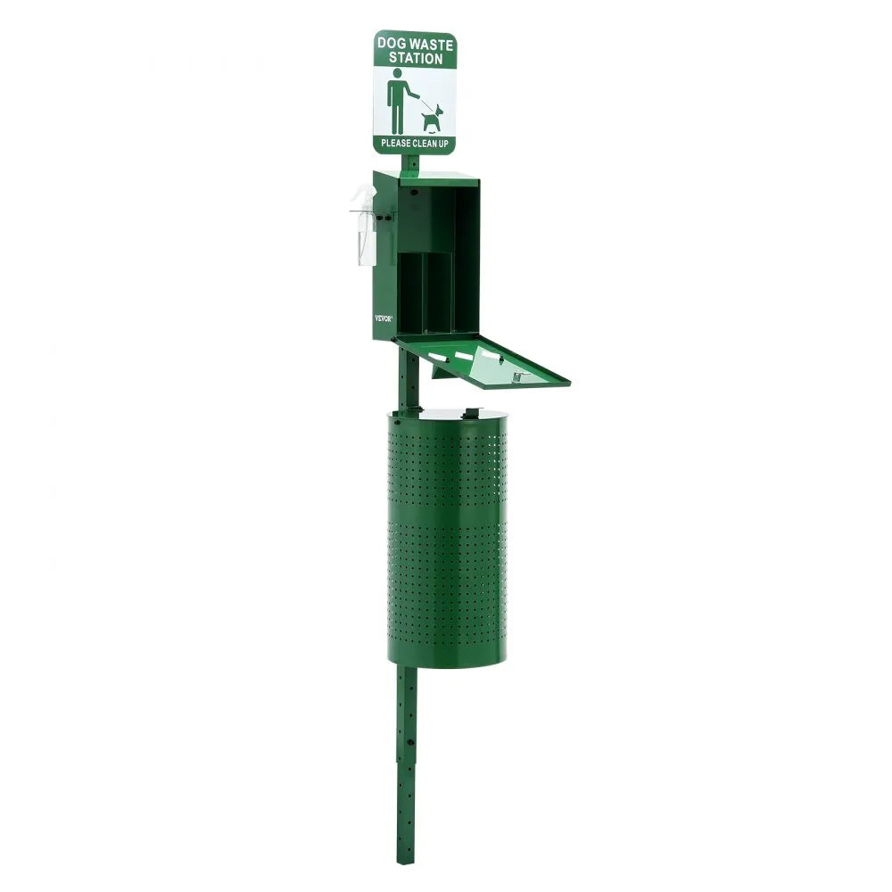 HBD008-1 - 11.5-Gallon Green Dog Waste Station with 600 Bags