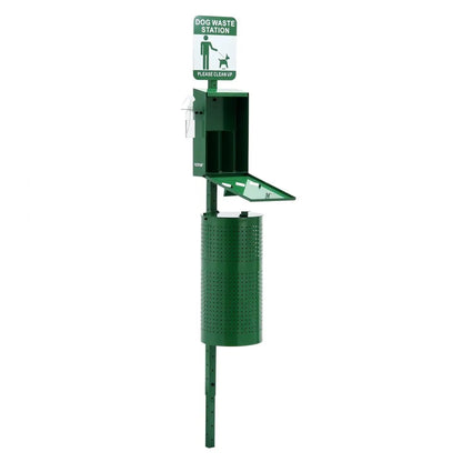 HBD008-1 - 11.5-Gallon Green Dog Waste Station with 600 Bags